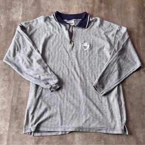 Vintage Toronto Maple Leafs Waves Quarter Zip Sweater Mens XL